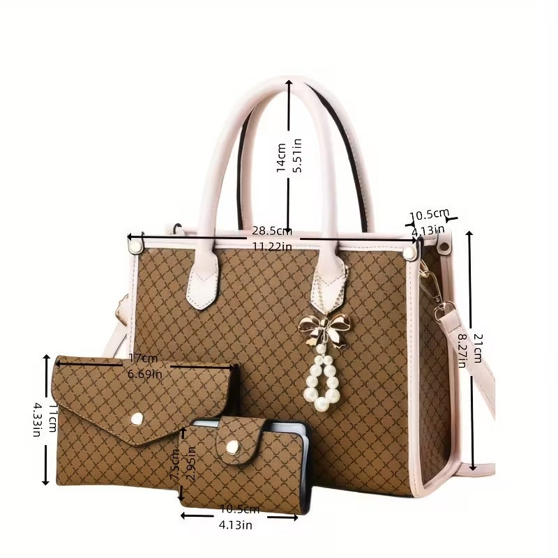 Martha - Timeless Vintage 3-Piece Leather Bag Set