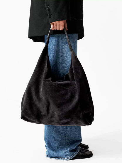 Bernice - Vintage Luxury Suede Leather Handbag