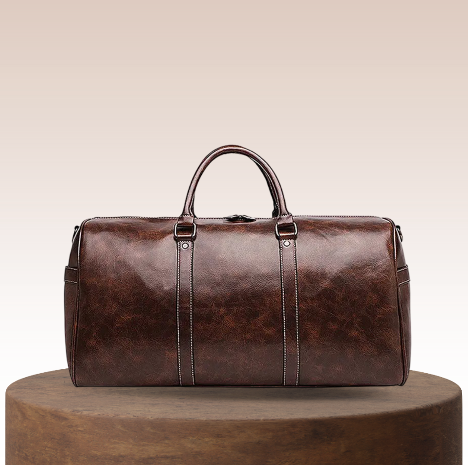 Esther - Timeless Retro Leather Duffle Bag