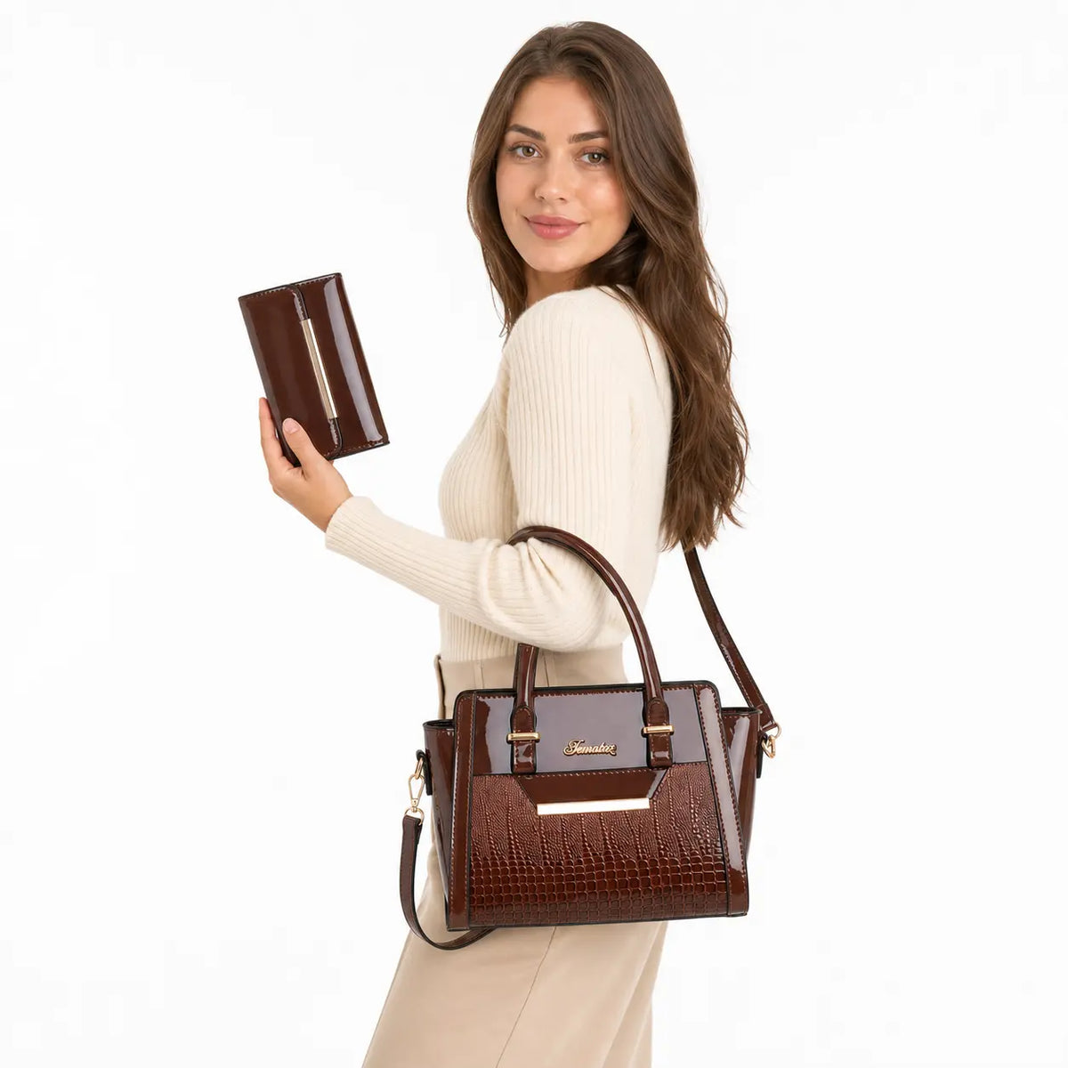 Nathalia | Bag and Wallet Kit in Leather